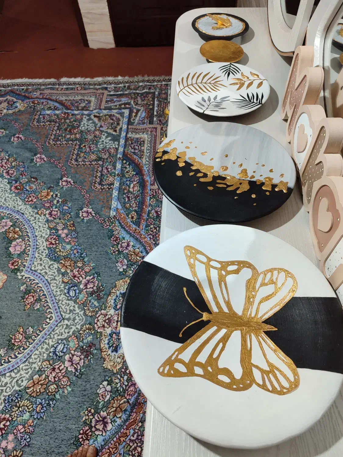 ظرف دیواری دکوری ۵تیکه|صنایع دستی و سایر لوازم تزئینی|سراوان, |دیوار