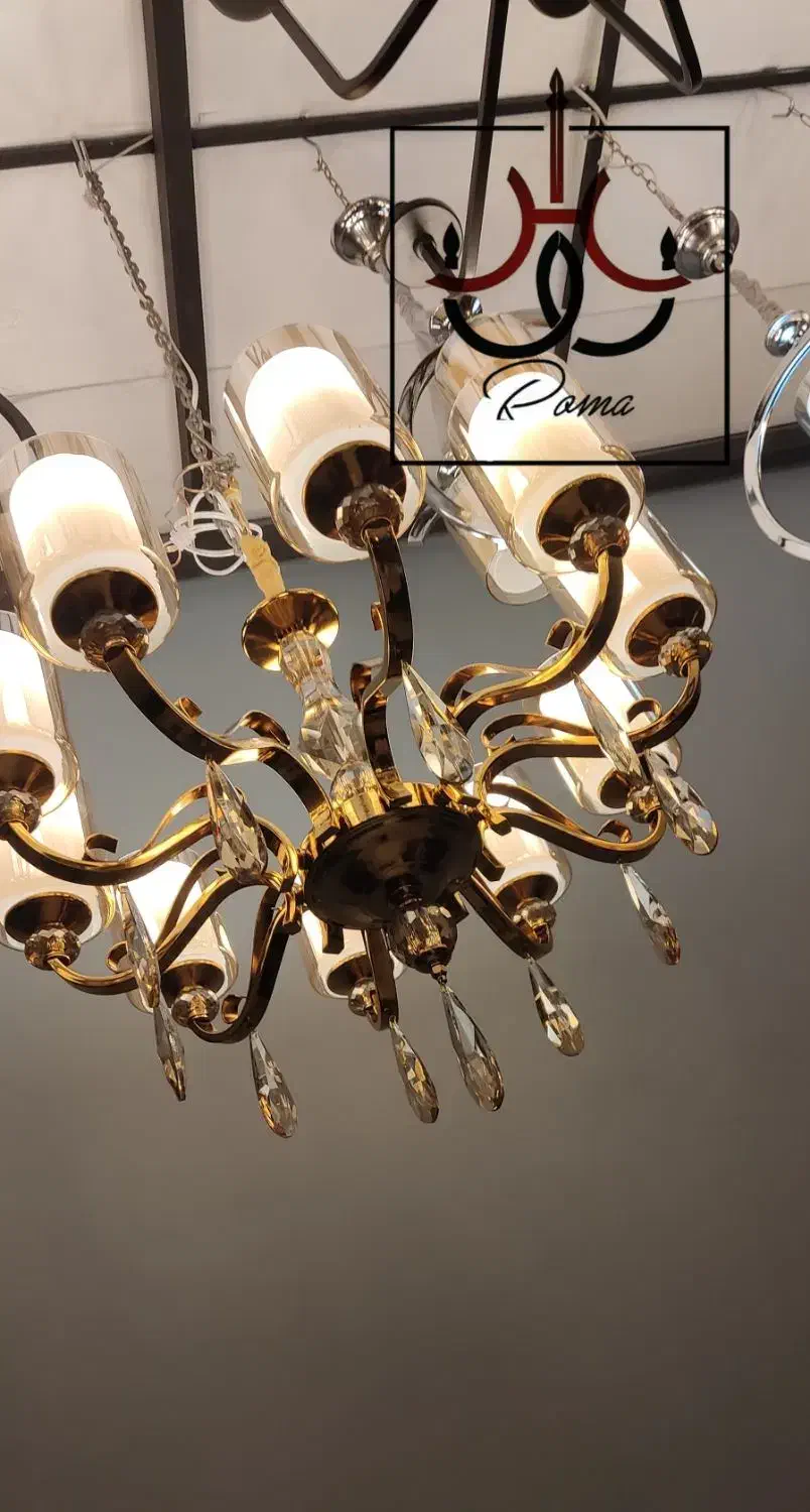 لوستر ده شاخه مدل خاص در رومالوستر فردیس|لوستر و چراغ آویز|فردیس, سرحدی|دیوار