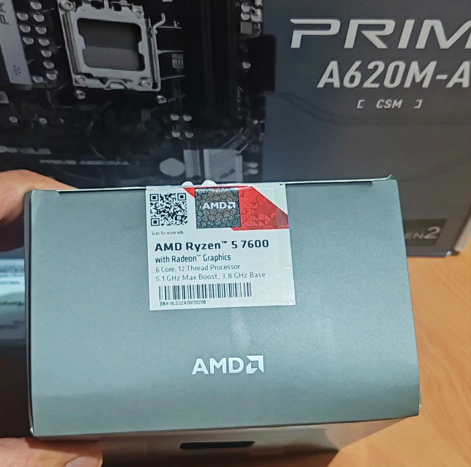 مادربرد و سی پی یو RYZEN 5 7600|قطعات و لوازم جانبی رایانه|تهران, مختاری|دیوار