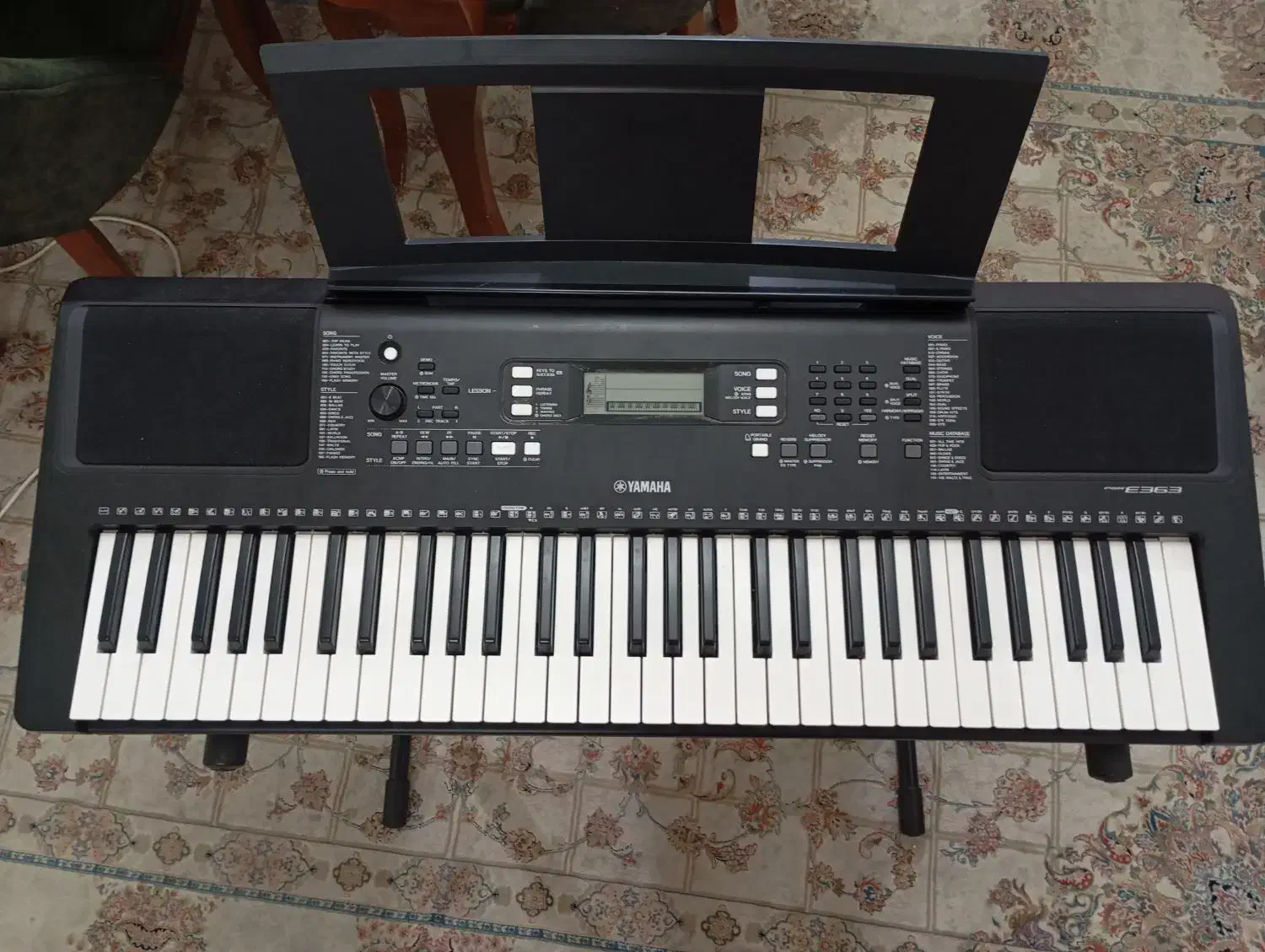 ارگ یاماهاE363 در حد نو وتمیز|پیانو، کیبورد، آکاردئون|رشت, باهنر|دیوار