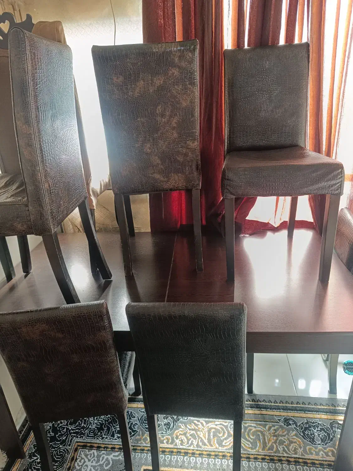 میز ناهار خوری 6نفره امکان باز شدن 8نفره (معاوضه|میز و صندلی غذاخوری|تهران, شهرک ولیعصر جنوبی|دیوار