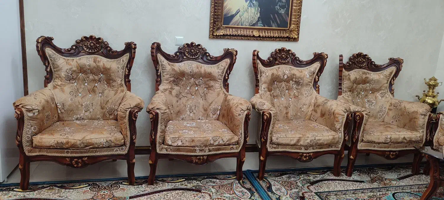 مبل استیل هفت نفره|مبلمان خانگی و میز عسلی|کرج, حصارک بالا|دیوار