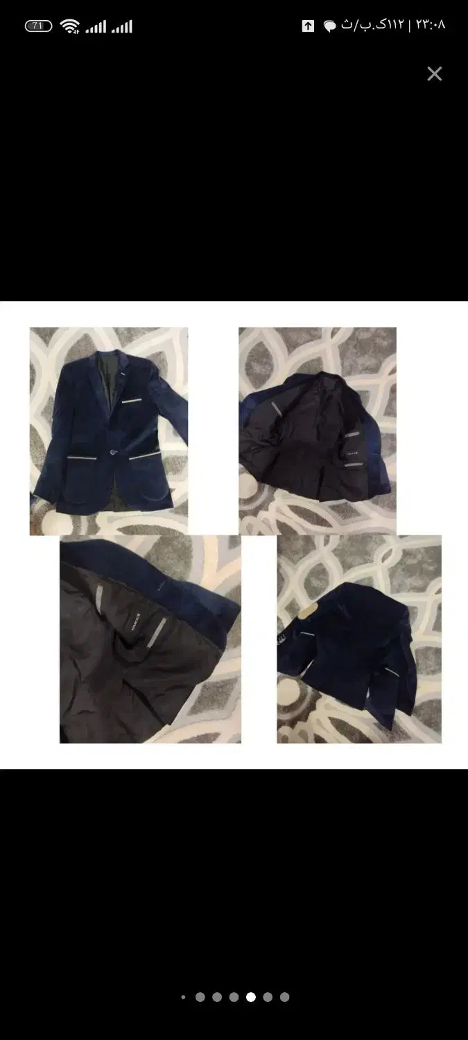 کت سرمه ای مخمل مردانه اکبند نو|لباس|قم, بنیاد|دیوار