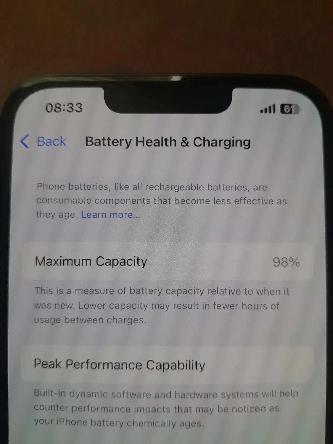 آیفون ۱۳نرمال باطری ۹۸ با آداپتور شارژر|موبایل|کرج, پیشاهنگی|دیوار