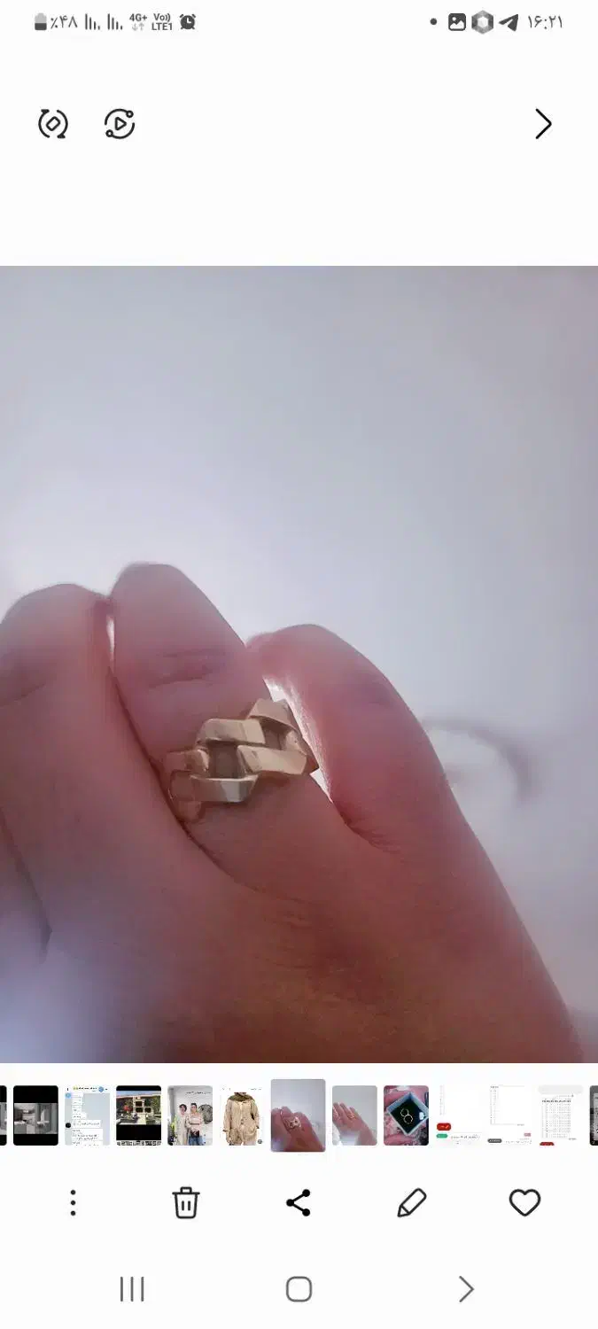 انگشتر طلا شیک کارتیر|جواهرات|خرم‌آباد, |دیوار