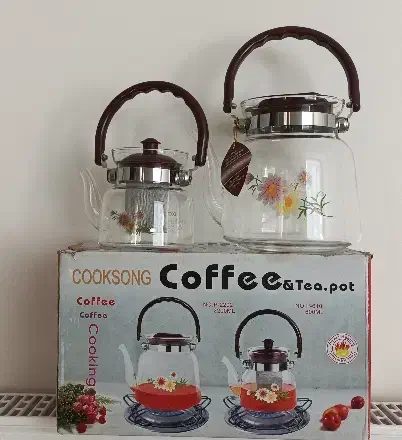 کتری قوری پیرکس|قوری، کتری، قهوه‌ساز دستی|فولادشهر, مسکن مهر فولادشهر|دیوار