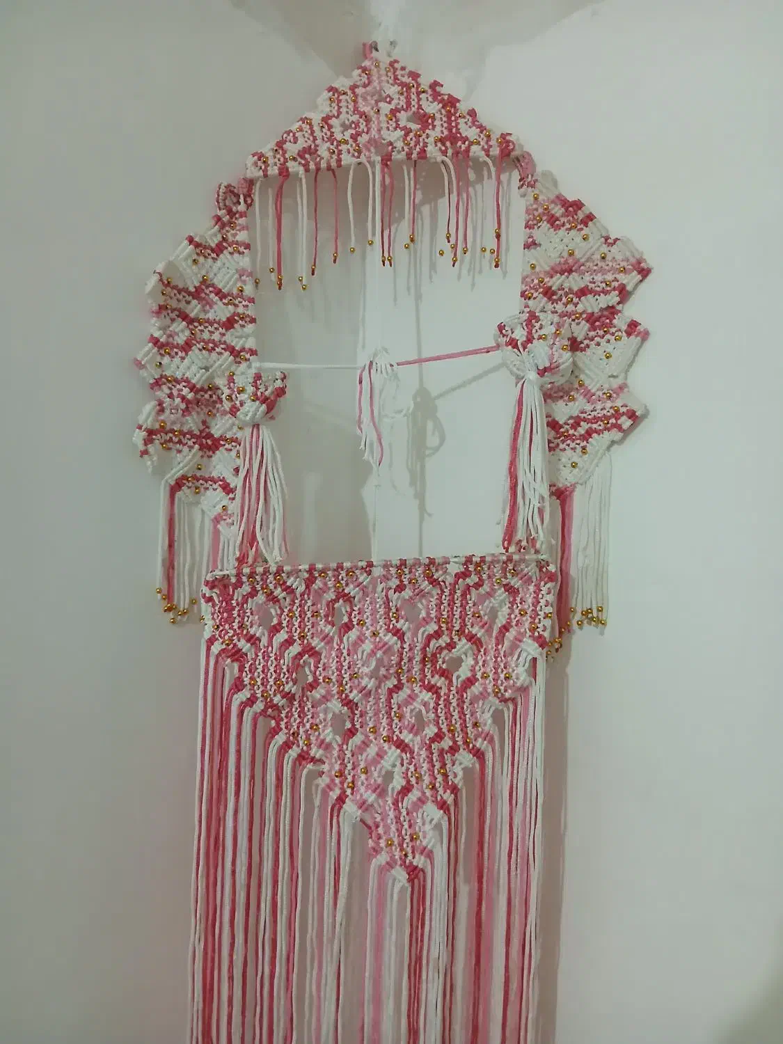 آینه بافتنی مکرومه|آینه|کرمان, |دیوار