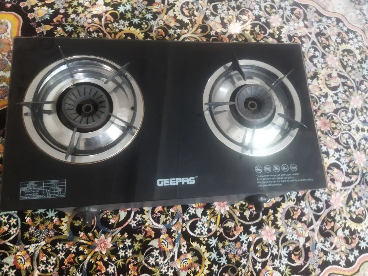 چراغ گاز دو شعله مارک جیپاس|اجاق گاز و لوازم برقی پختوپز|بندر دیر, |دیوار