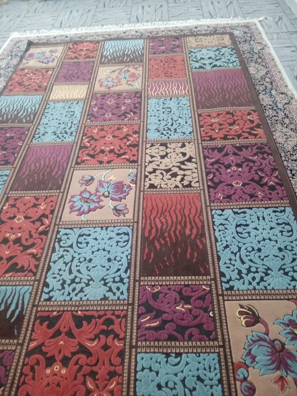 فرش گل برجسته فانتزی سه بعدی|فرش|اسلام‌شهر, مسکن مهر اسلاشهر (شهرک امام خمینی)|دیوار