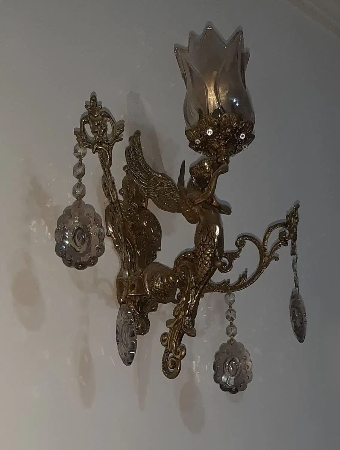 دیوار کوب برنز وطاووس|لوستر و چراغ آویز|نهاوند, |دیوار