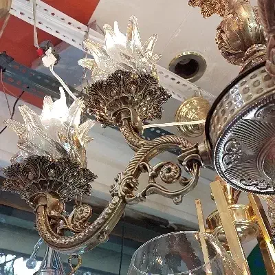 لوستر پذیرایی .مدل رز گل|لوستر و چراغ آویز|تبریز, |دیوار