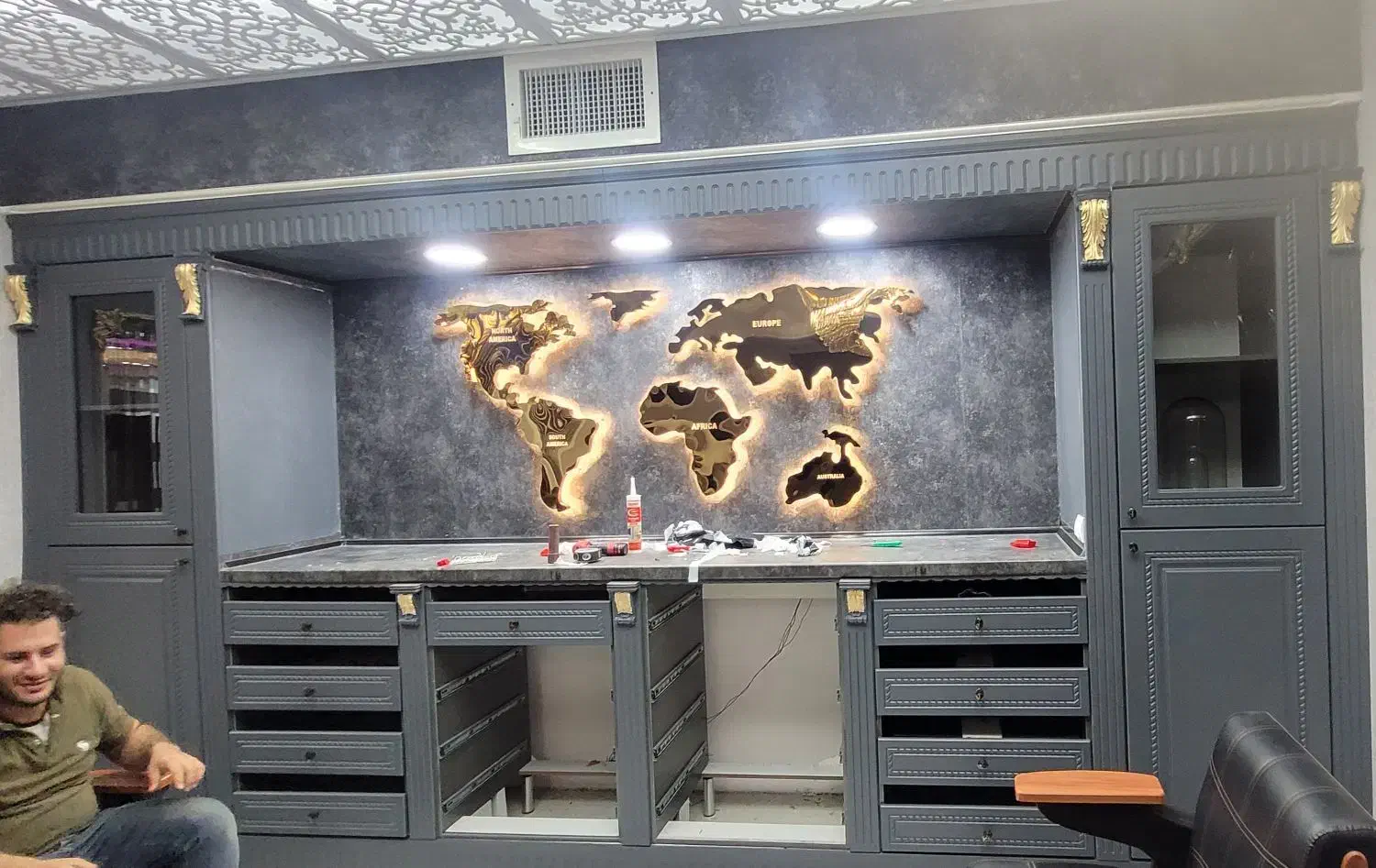 نقشه جهان|تابلو، نقاشی، عکس|گلستان (تهران), |دیوار