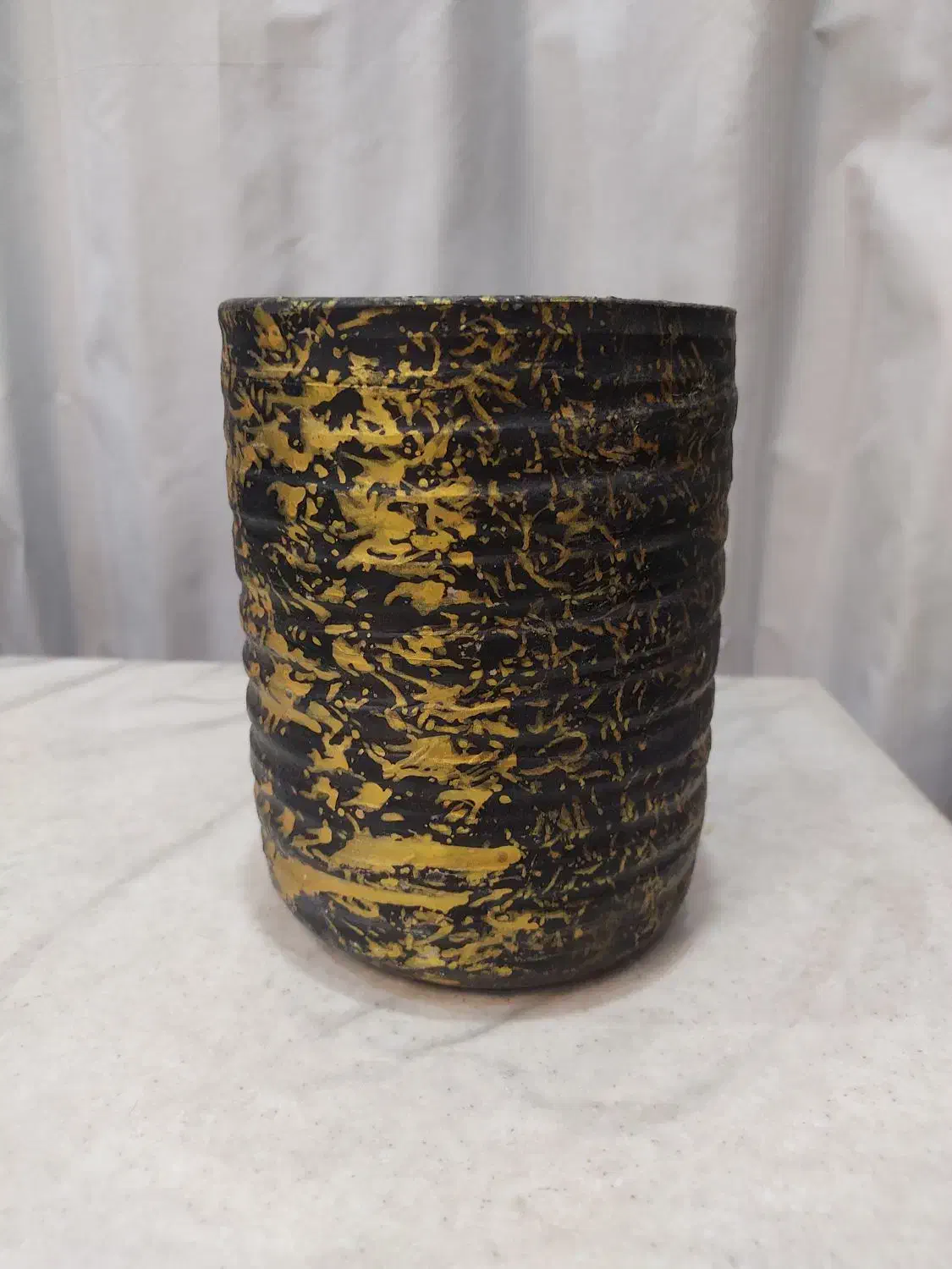 گلدان سفالی طرح دار|گل و گیاه طبیعی|قم, باجک یک|دیوار