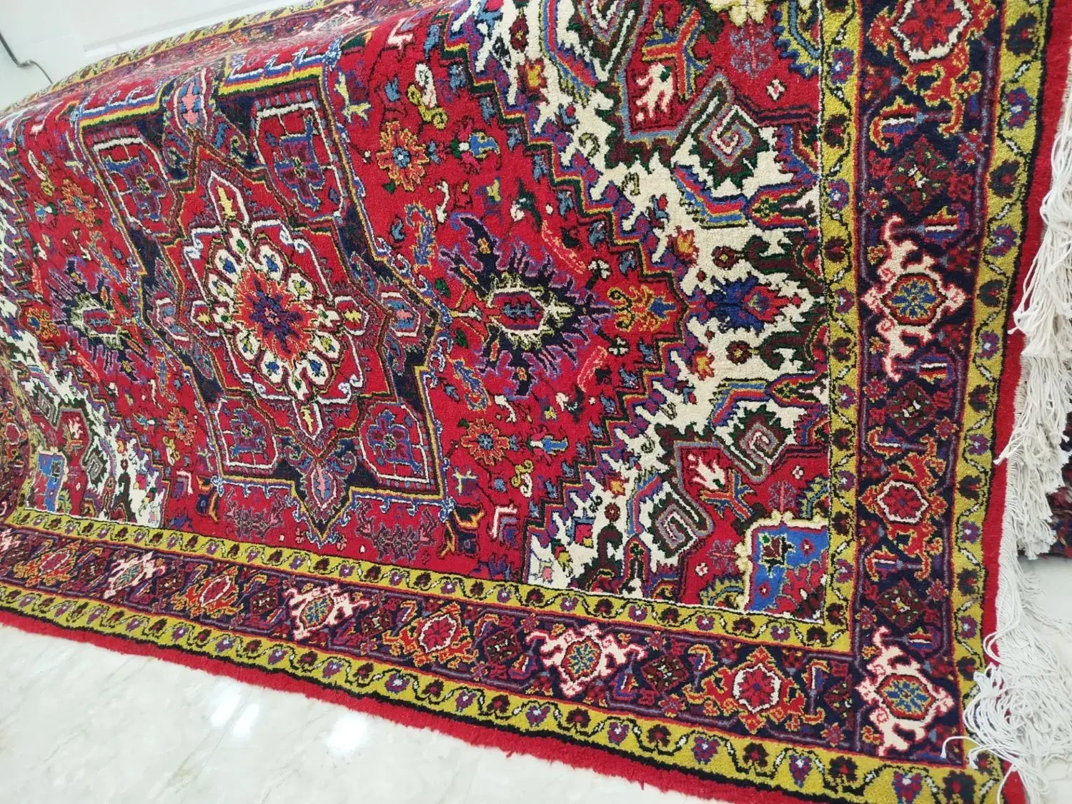 فرش دستبافت جفت 6متری نقشه هریس بارماخ توخوشی|فرش|هریس, |دیوار