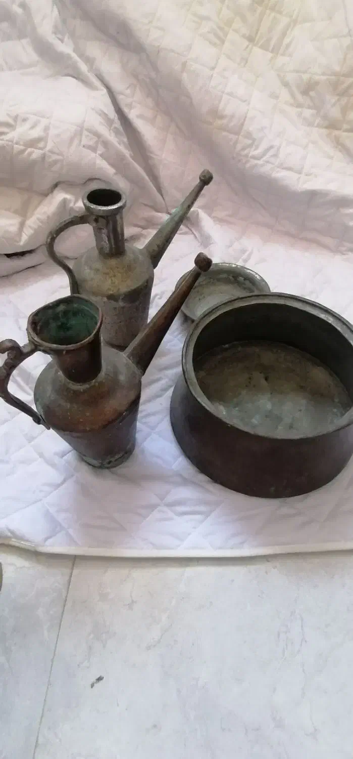 آفتابه دیگ کاسه قدیمی|کلکسیون اشیاء عتیقه|شیروان (خراسان), |دیوار