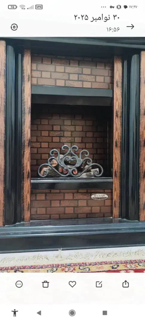 بخاری طرح شومینه|بخاری، هیتر، شومینه|بندر ماهشهر, |دیوار