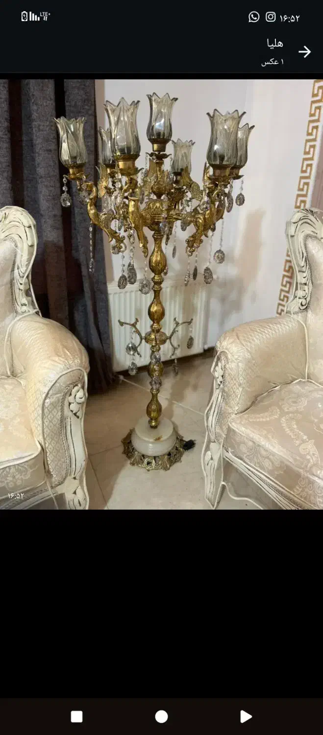 کنار سالنی برنز|لوستر و چراغ آویز|ساوه, |دیوار