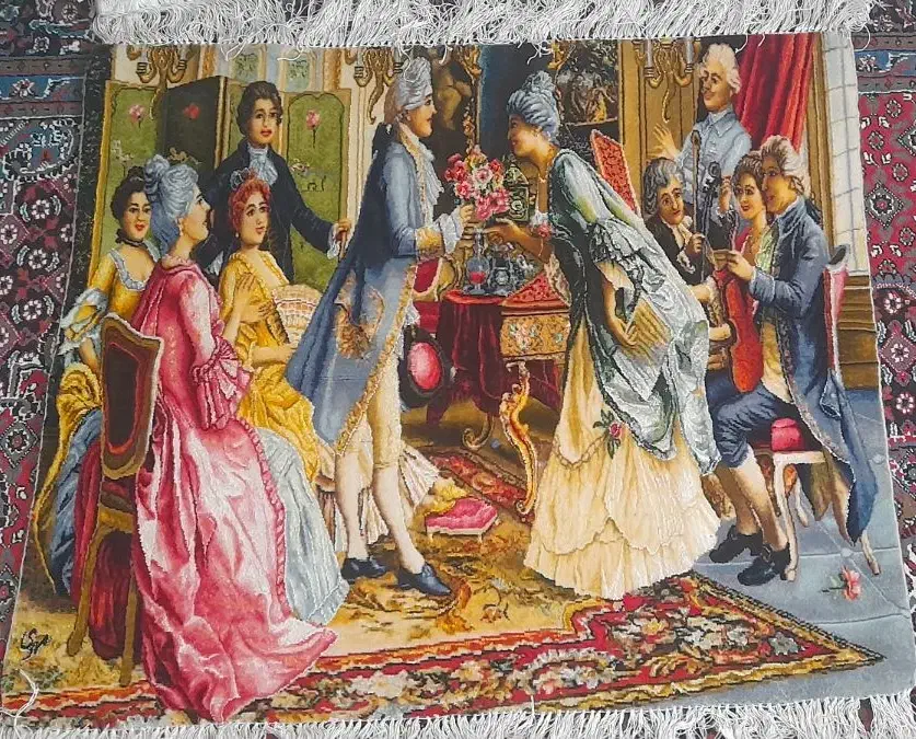 تابلو فرش دست بافت شاعر جوان|تابلو فرش|اردبیل, |دیوار