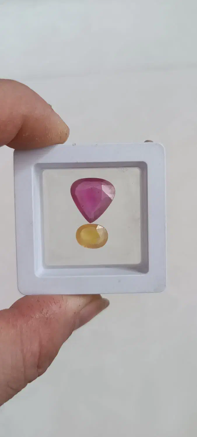 نگین یاقوت زرد و یاقوت سرخ|جواهرات|شاهدشهر, |دیوار