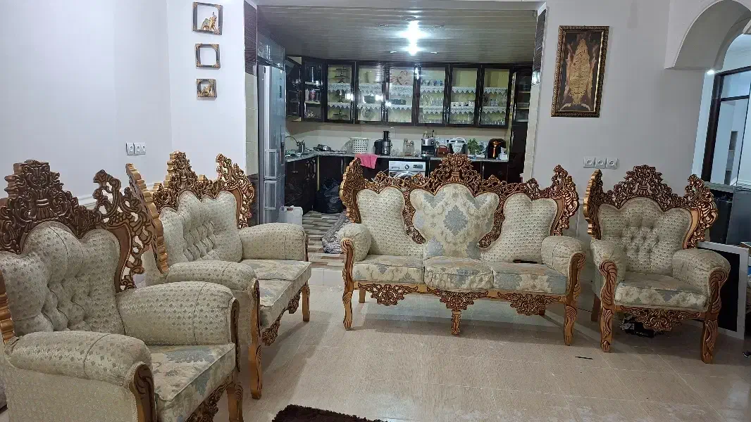 مبل ۷نفره سلطنتی|مبلمان خانگی و میز عسلی|برازجان, |دیوار