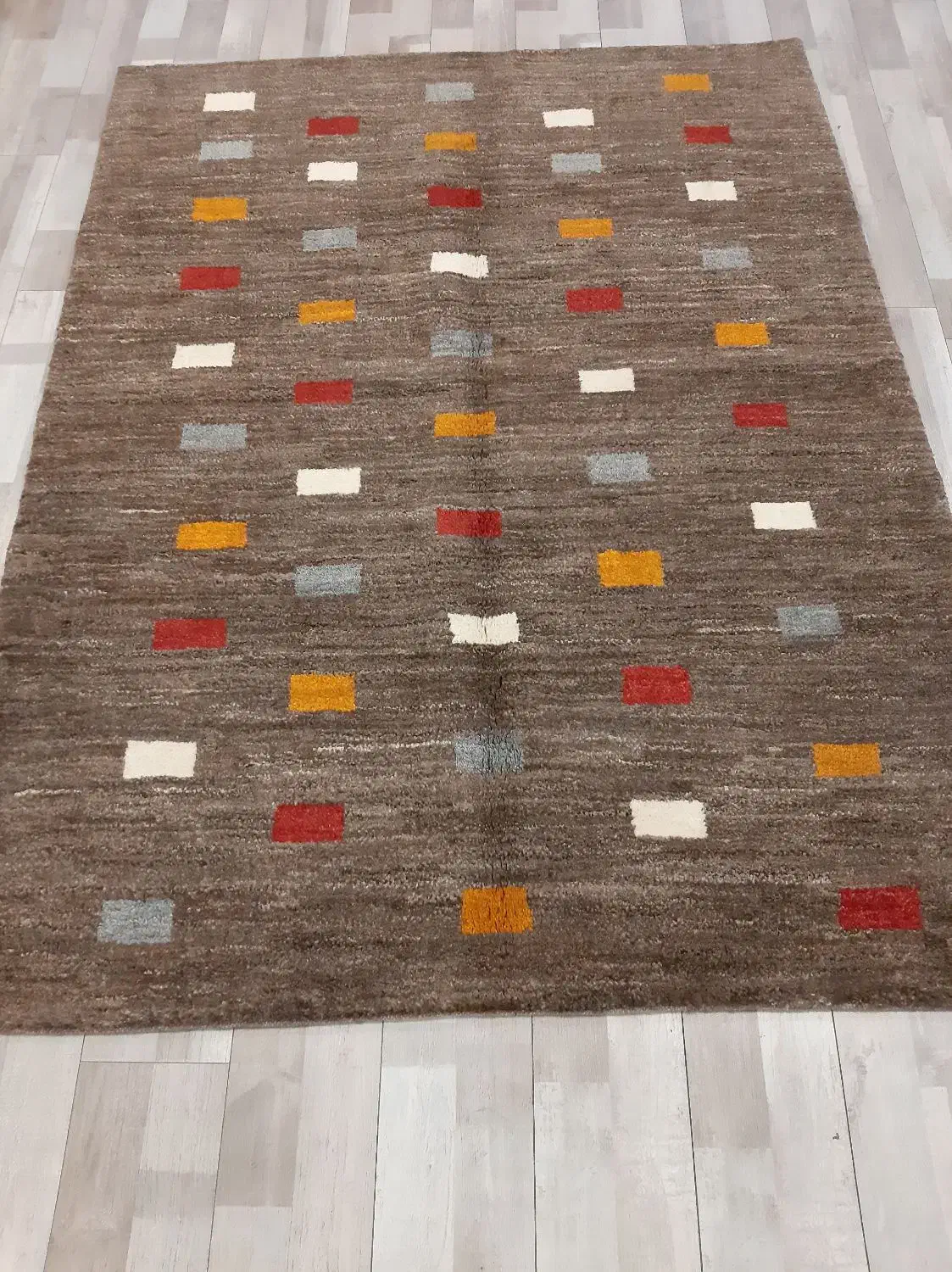 قالیچه سه متری دو پود قشقایی کرم پشم طبیعی|گلیم، جاجیم، گبه|تهران, حر|دیوار