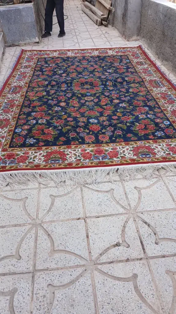 یک تخته فرش دستباف بختیاری نخ اصفهان رنگ ثابت|فرش|مشهد, کارمندان دوم|دیوار