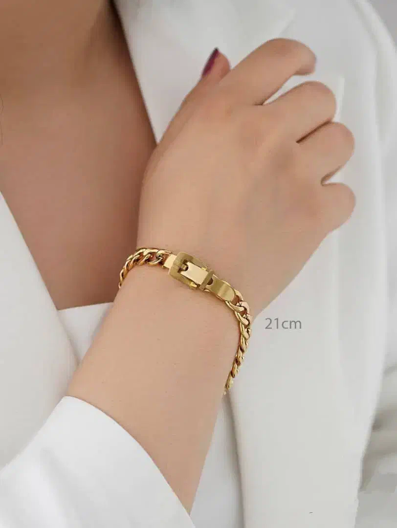 انواع دستبندهای استیل آب طلا کاری شده|بدلیجات|شیراز, باغ تخت|دیوار