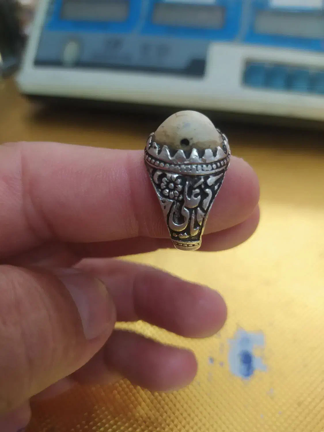 انگشتر نقره مردانه با سنگ خاص|جواهرات|مسجد سلیمان, |دیوار