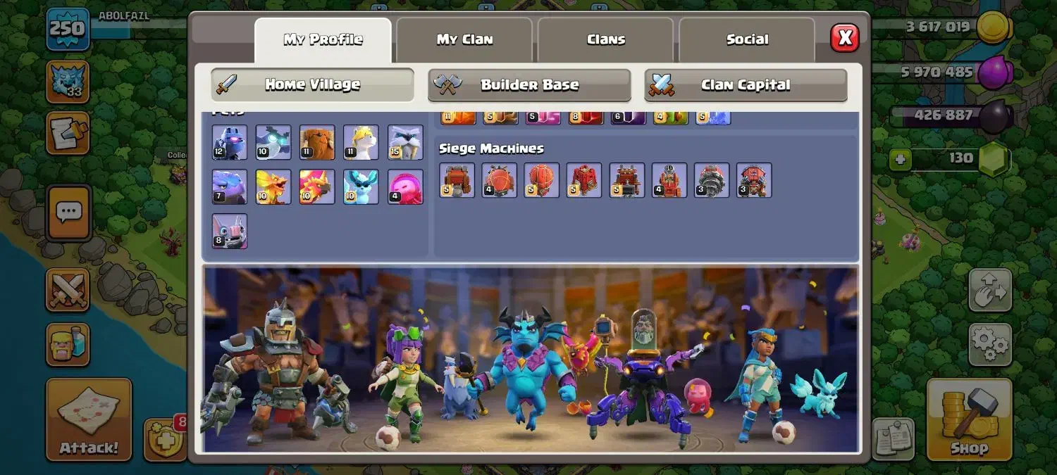 اکانت کلش اف کلنز|کنسول، بازی ویدئویی و آنلاین|سیرجان, |دیوار