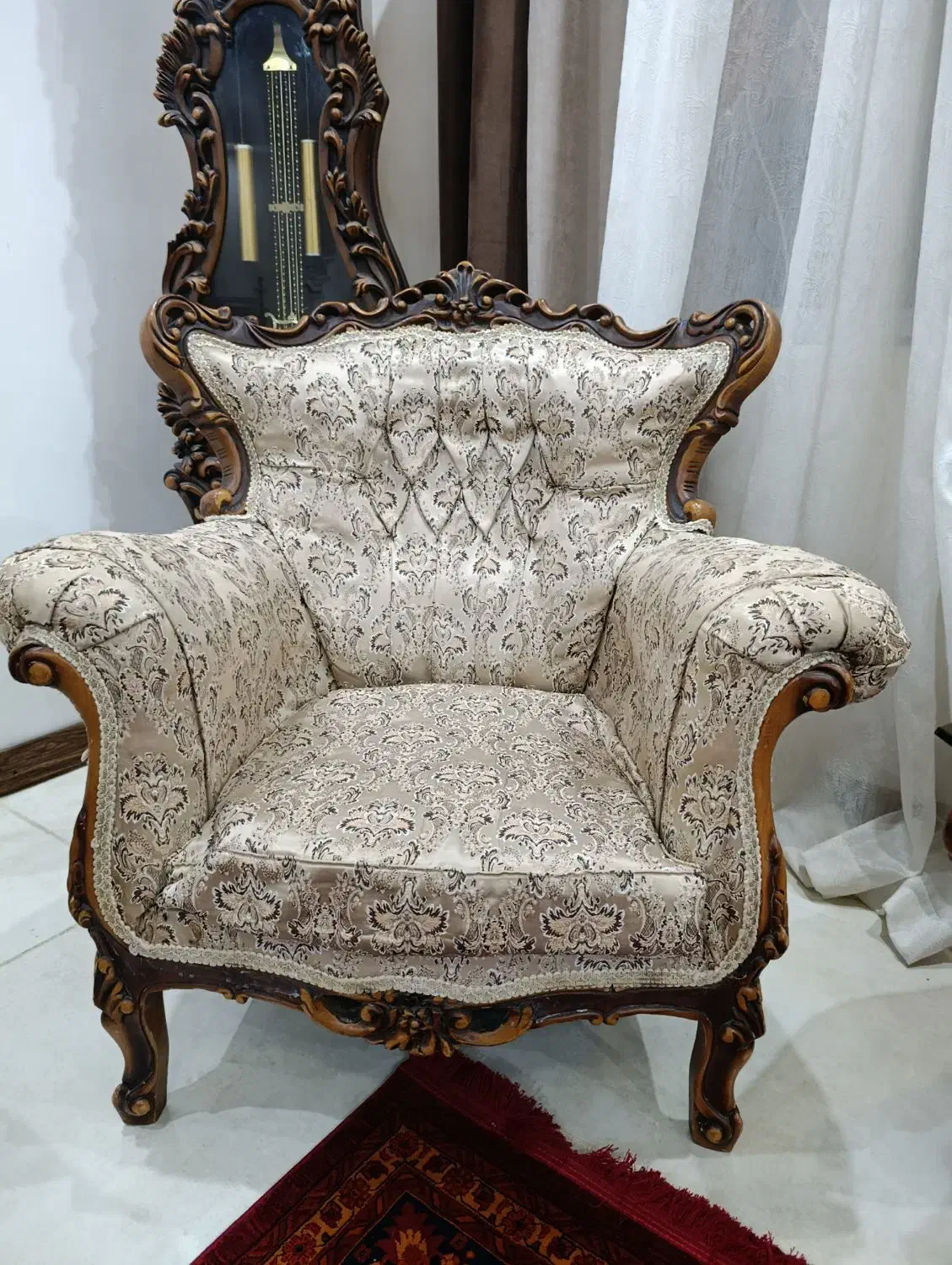 مبل راحتی سلطنتی 9نفره چوب راش|مبلمان خانگی و میز عسلی|گنبد کاووس, |دیوار