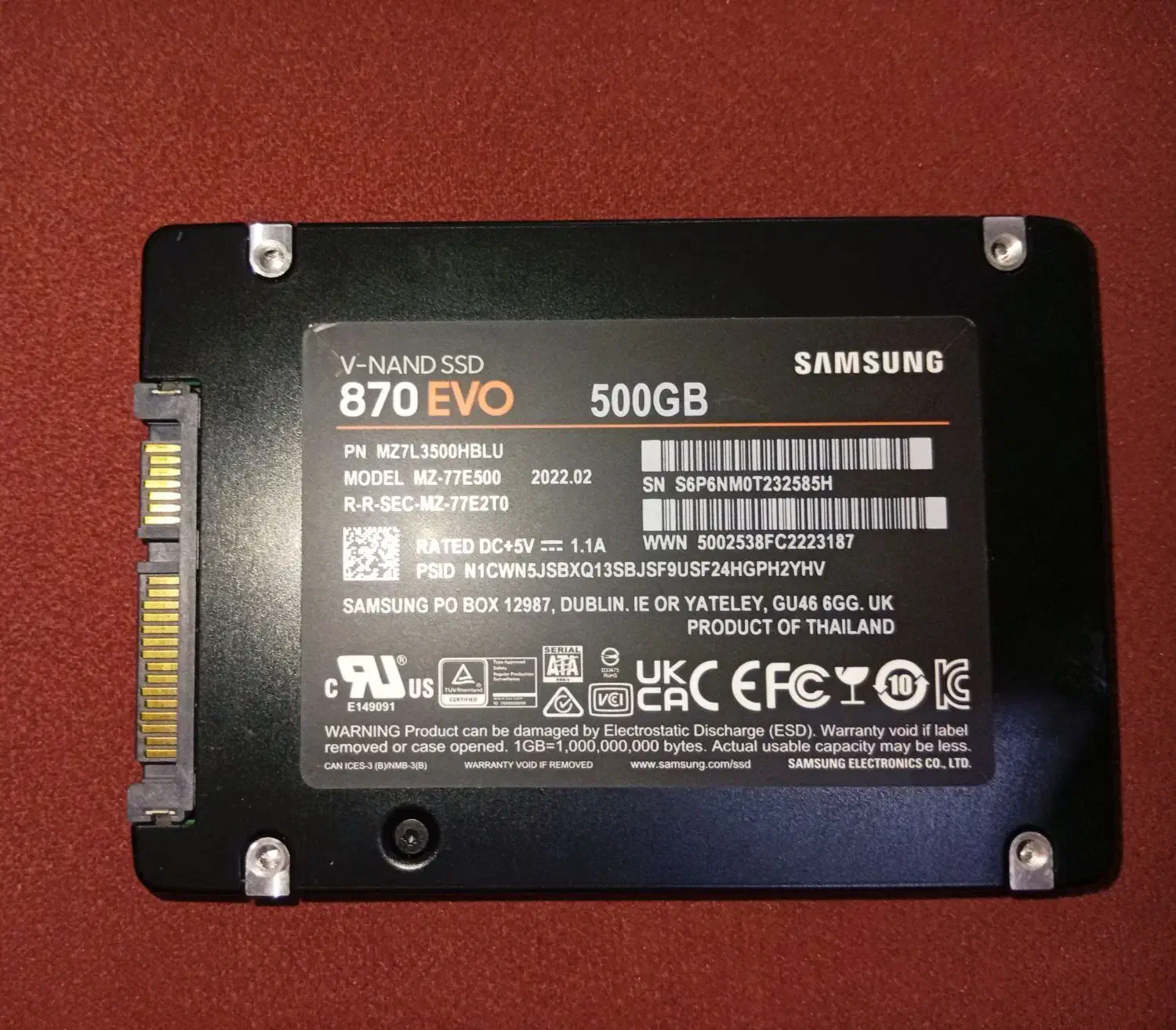 هارد ssd  سامسونگ 500 GB|قطعات و لوازم جانبی رایانه|دورود, |دیوار