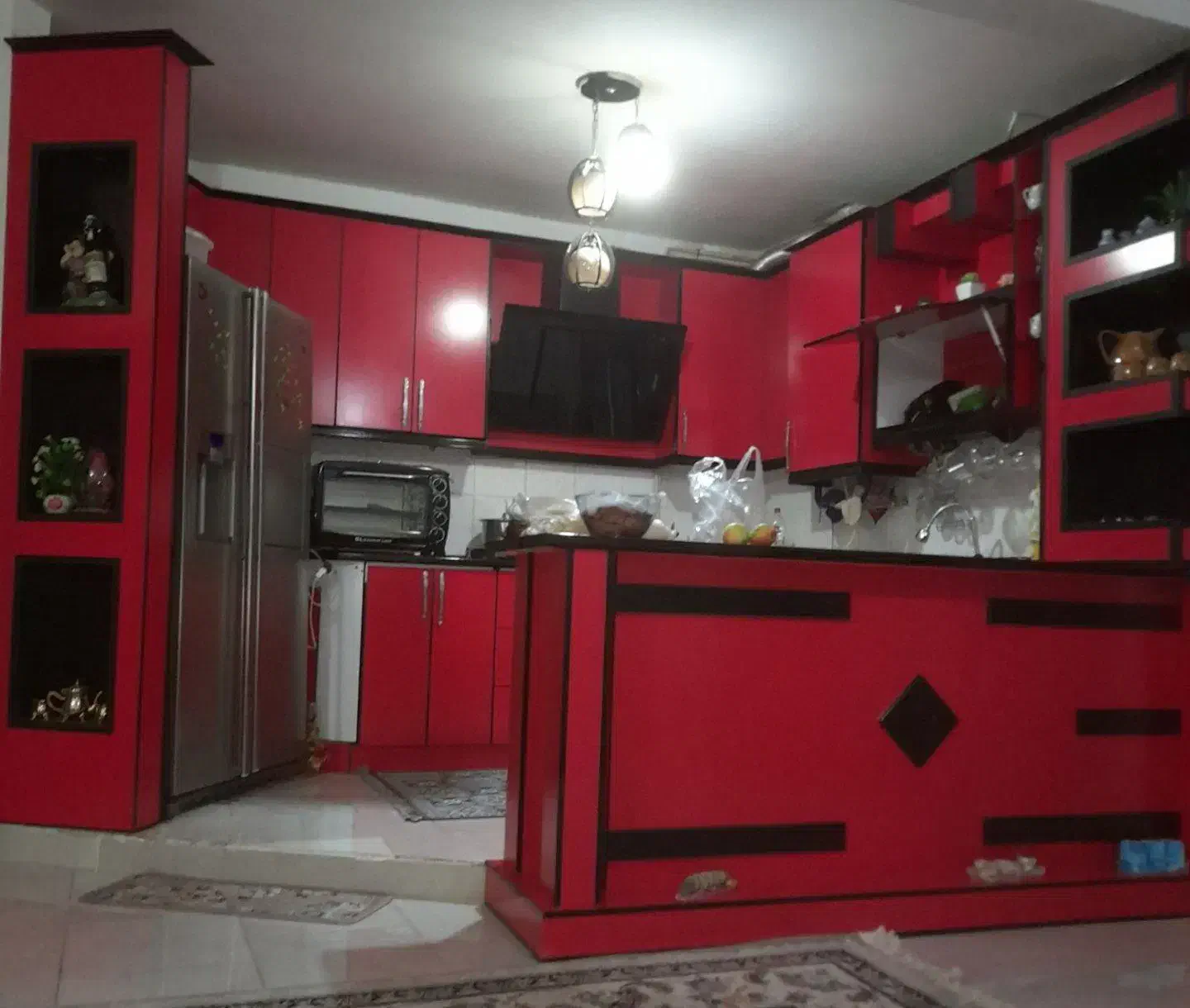 نصب برچسب کابینت،کمد دیواری و دیوار پوش فومی|خدمات پیشه و مهارت|قزوین, |دیوار