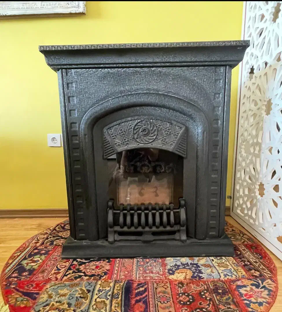 بخاری گازی چدنی طرح شومینه|بخاری، هیتر، شومینه|بروجرد, |دیوار