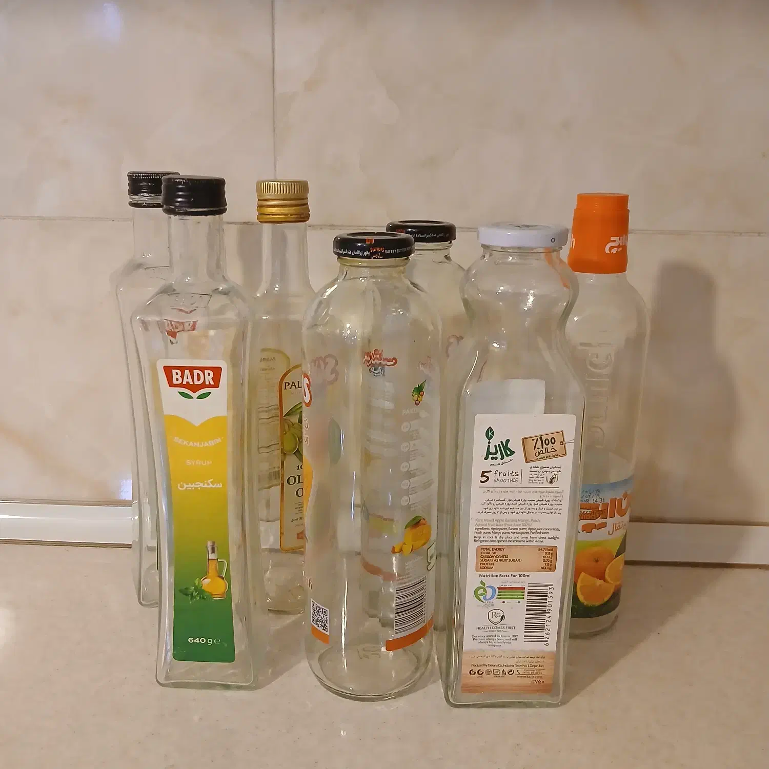 بطری شیشه ای و  نوشابه ای|ظروف نگهدارنده، پلاستیکی، یک‌بارمصرف|یاسوج, |دیوار