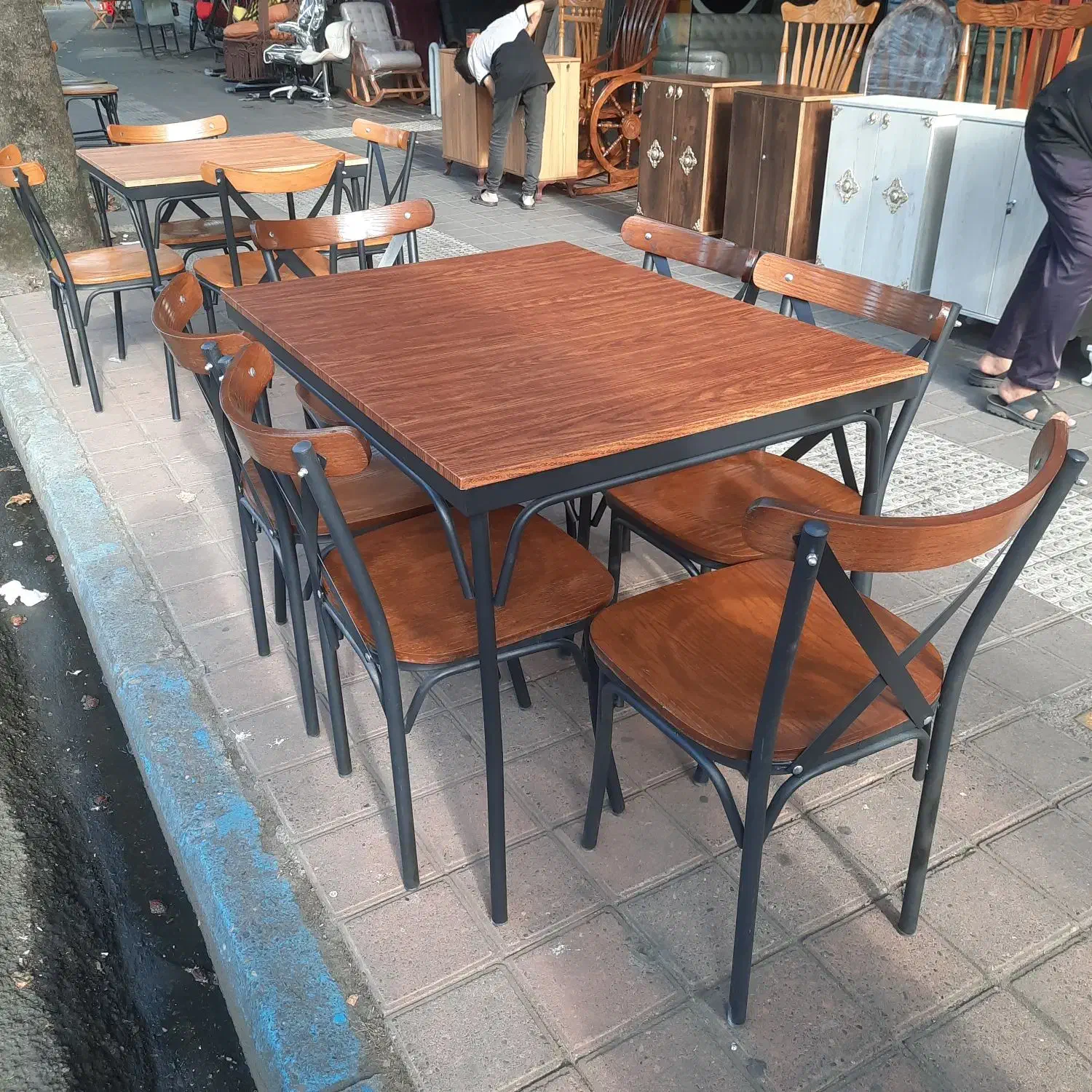 میز و صندلی نهارخوری ۶ نفره لهستانی|میز و صندلی غذاخوری|رشت, آزادگان|دیوار