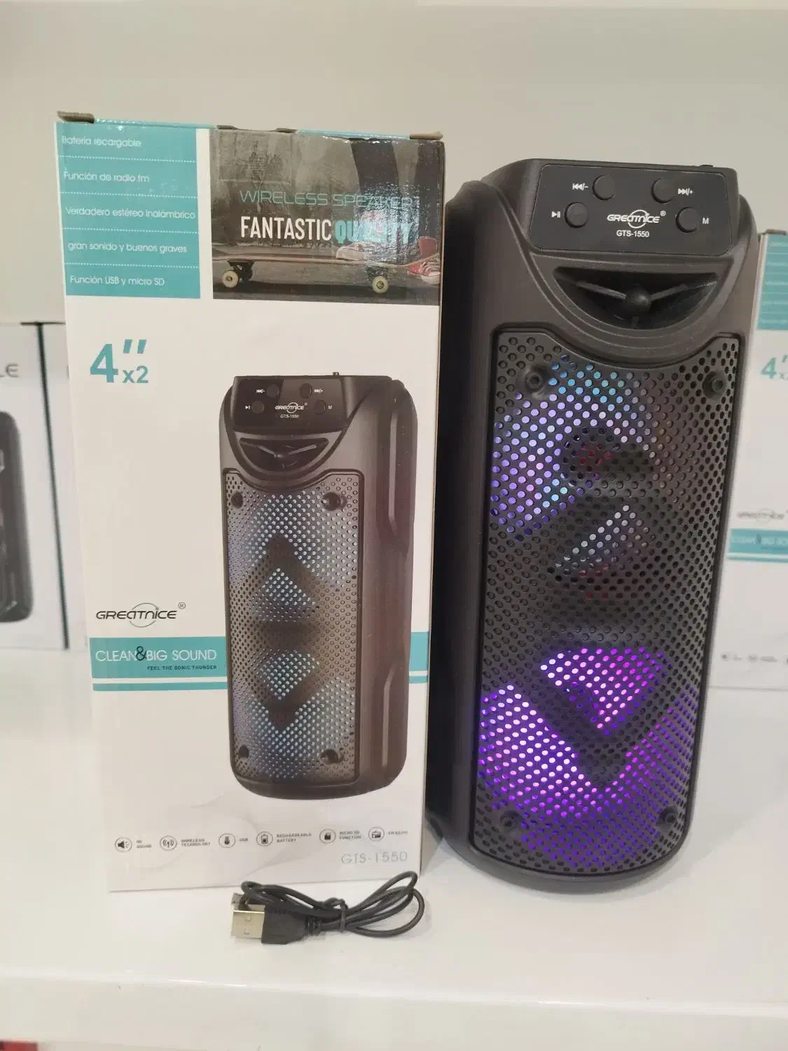 اسپیکر بلوتوث GREATNICE مدل GTS-1550 اورجینال|پخش‌کننده همراه|قم, میدان نو|دیوار