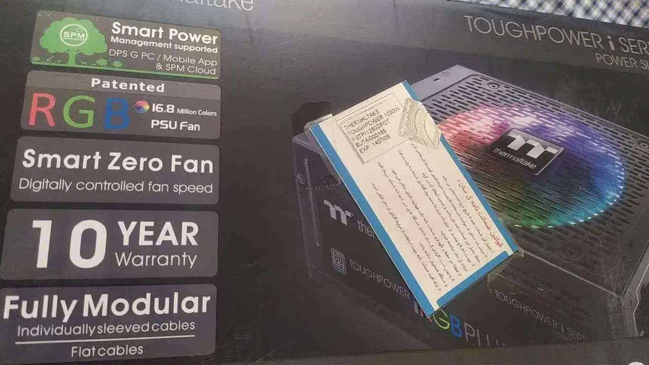 پاور حرفه ای Thermaltake iRGB PLUS 1250W Titanium|قطعات و لوازم جانبی رایانه|تهران, ایران|دیوار