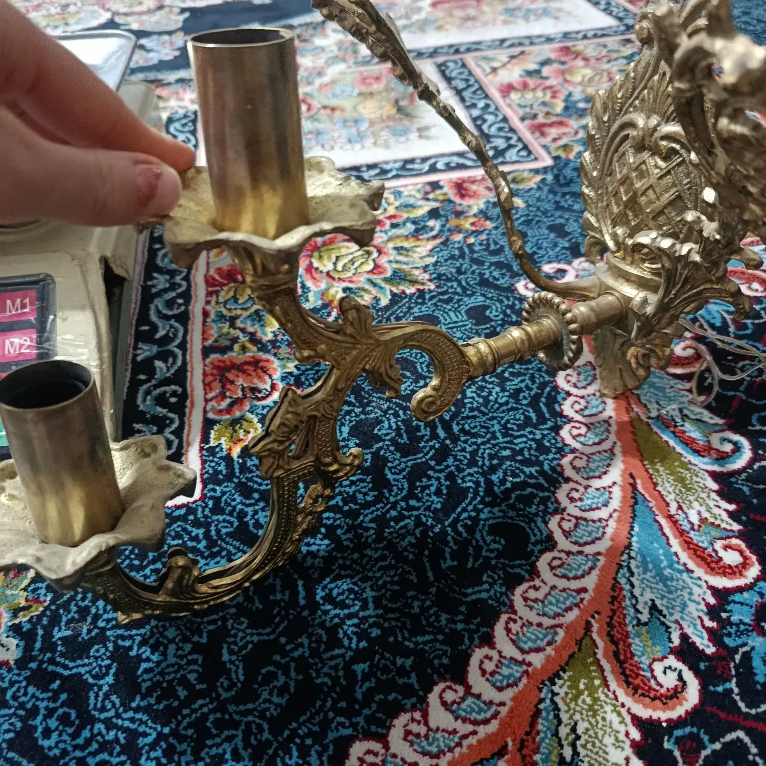 دیوارکوب برنجی|لوستر و چراغ آویز|بهارستان, |دیوار