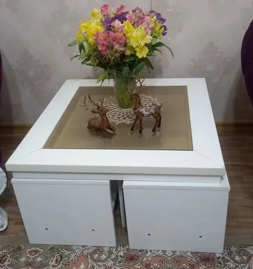 میز  مربعی.ام دی اف سفید|مبلمان خانگی و میز عسلی|شاهین‌شهر, فدک|دیوار