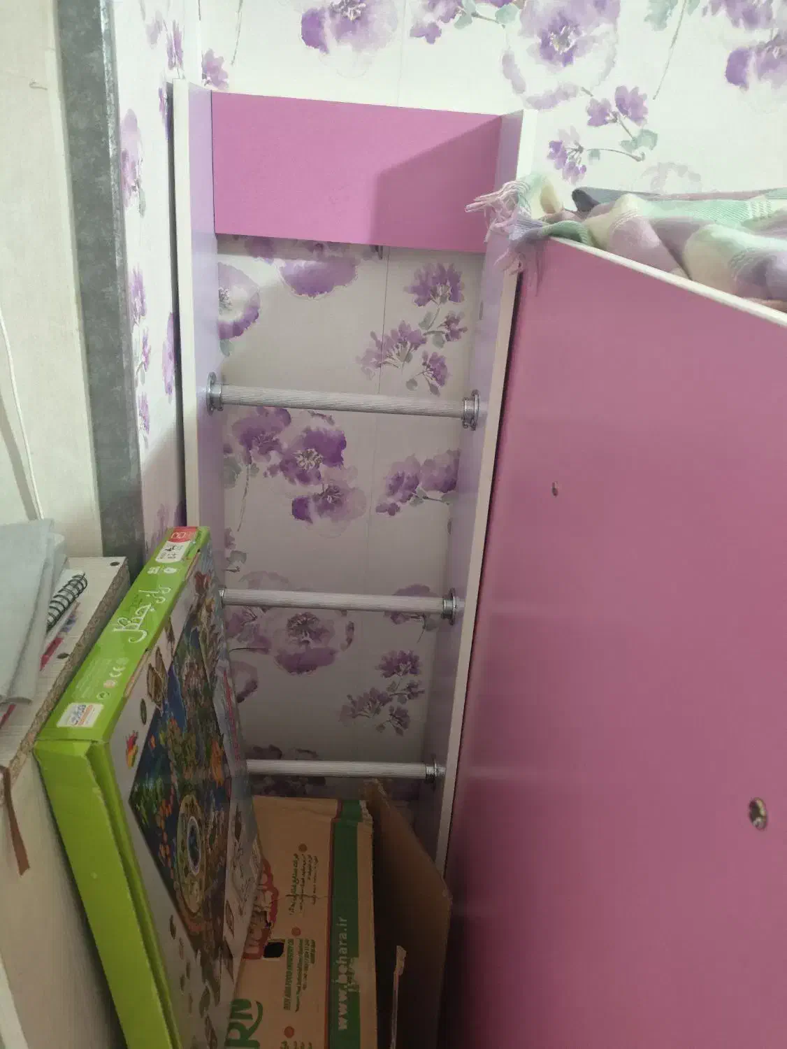 تخت دوطبقه تاشو|تخت و سرویس خواب|مشکین‌دشت, |دیوار