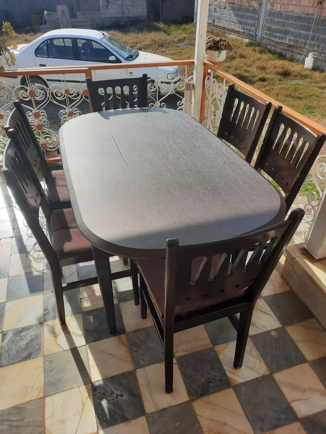 میز غذاخوری شیش نفره|میز و صندلی غذاخوری|سیمین شهر, |دیوار