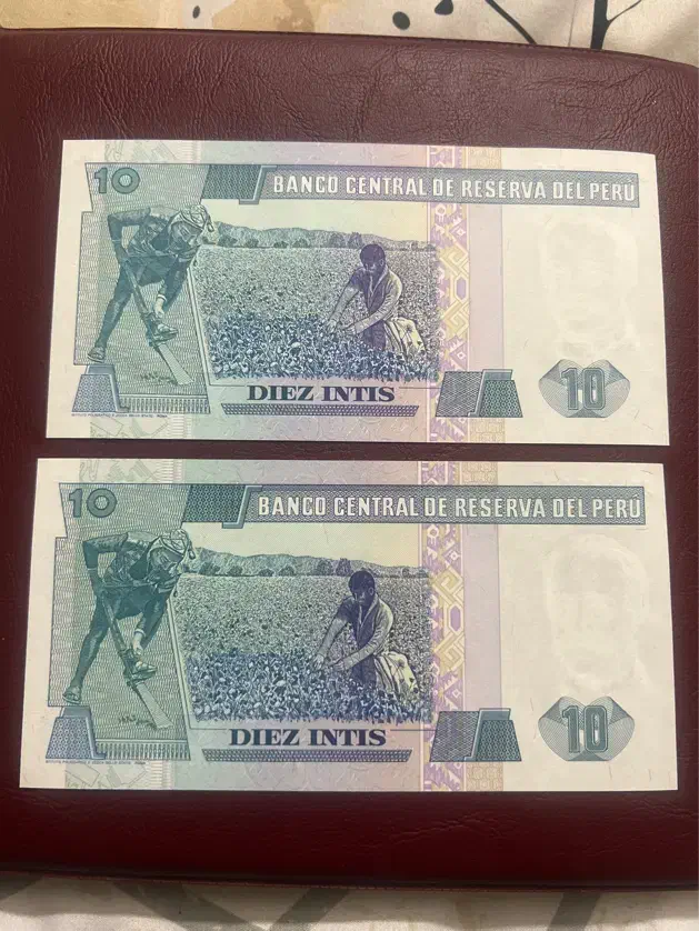 اسکناس ۱۰ اینتیس کشور پرو|کلکسیون سکه، تمبر، اسکناس|اراک, |دیوار