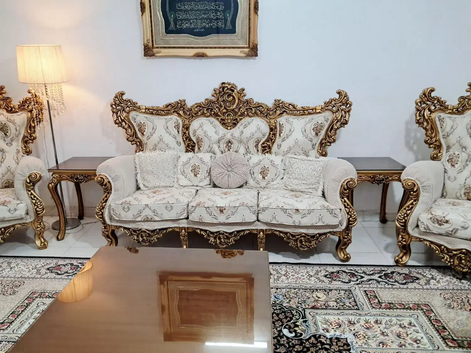 مبلمان سلطنتی ۹نفره|مبلمان خانگی و میز عسلی|اراک, |دیوار