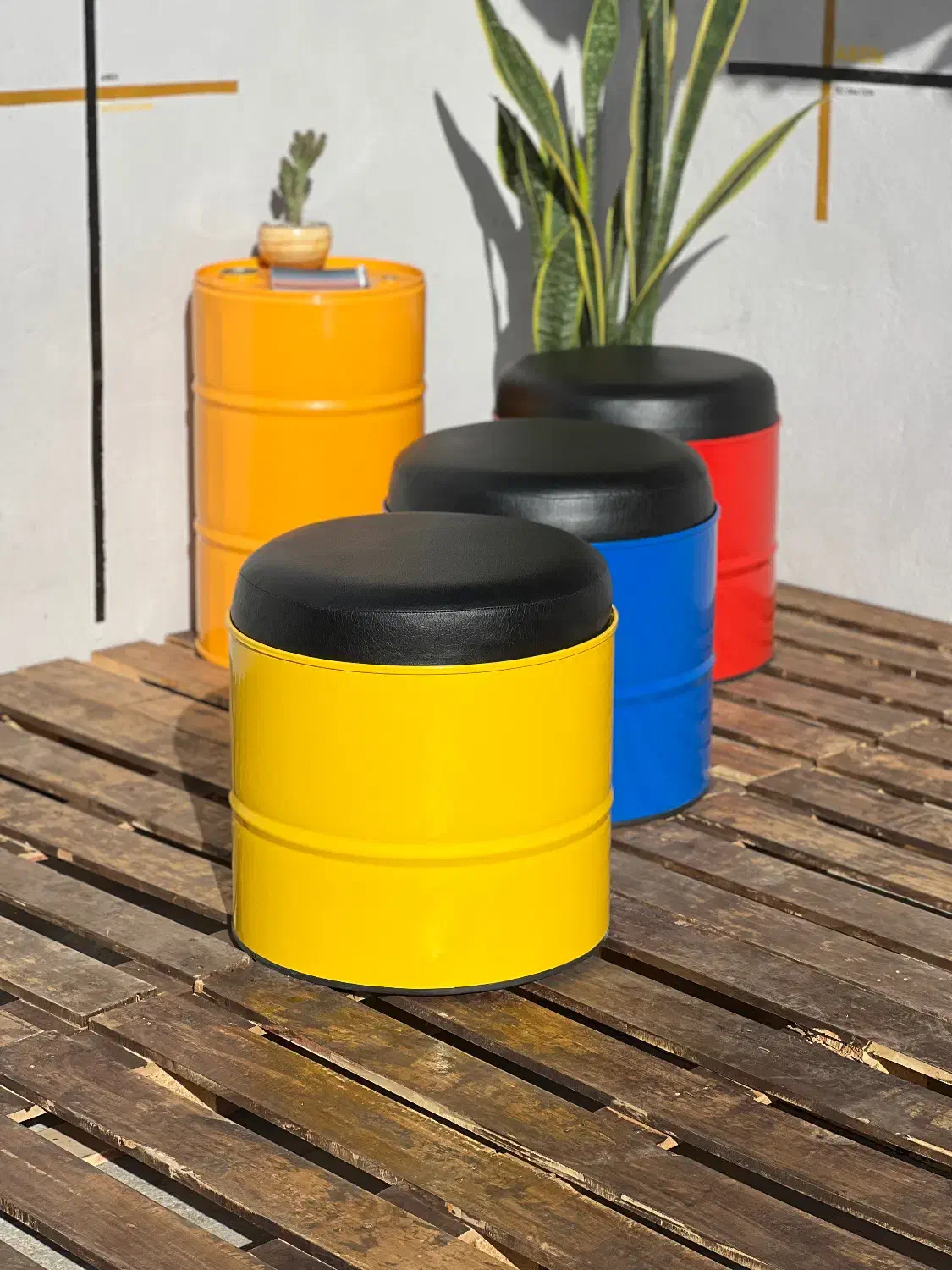 پاف فلزی بشکه ای - طرح و رنگ انتخابی شما|صندلی و نیمکت|هشتگرد, هشتگرد قدیم|دیوار