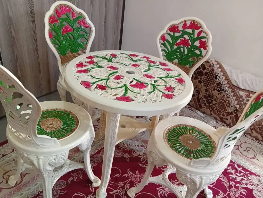 میز ناهارخوری ۴ نفره|میز و صندلی غذاخوری|ایلام, |دیوار
