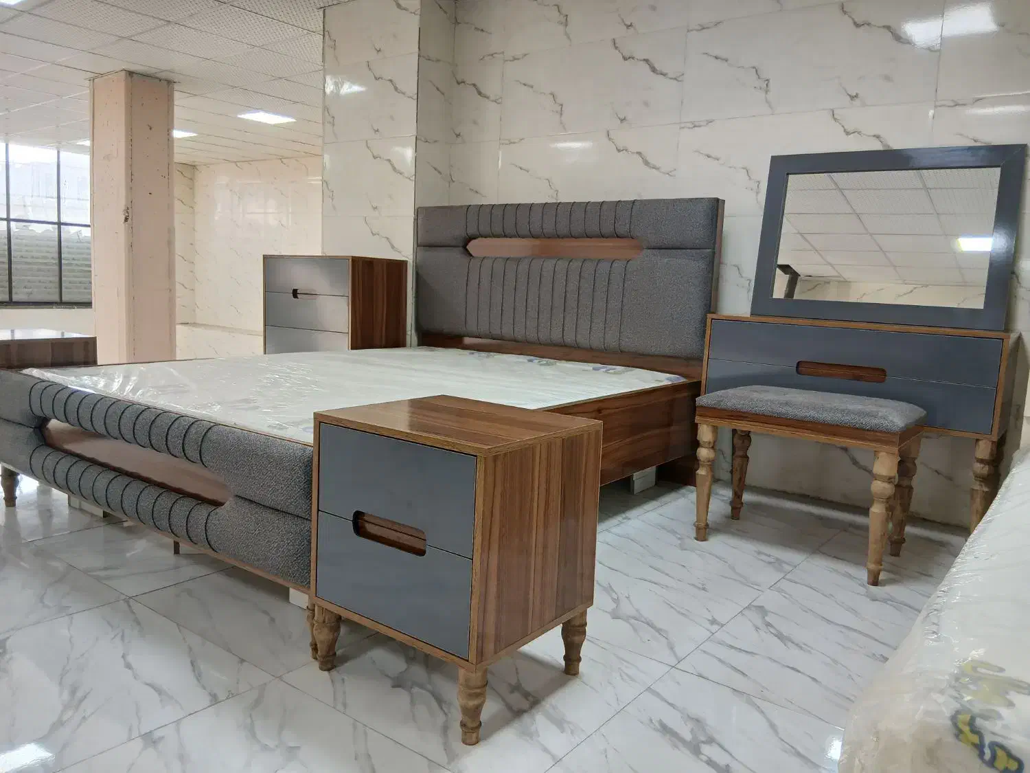 سرویس خواب قائم.مدل لوکاس|تخت و سرویس خواب|کرمانشاه, |دیوار