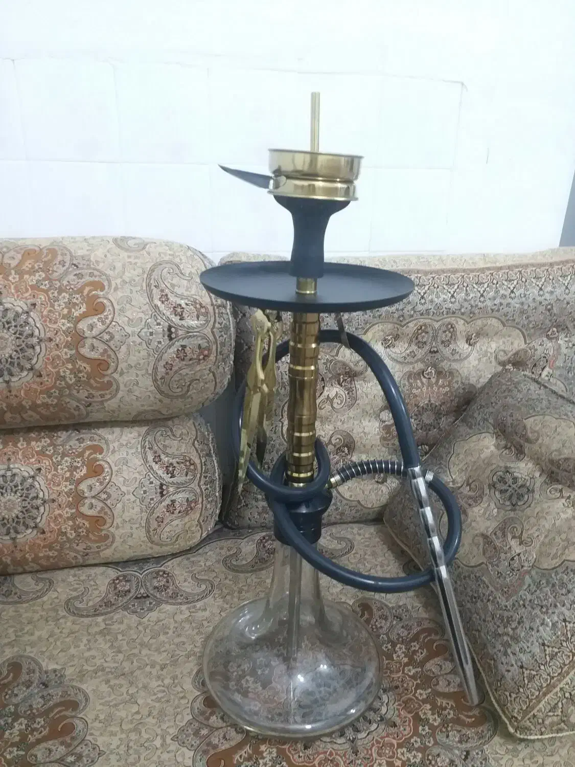 قلیون عربی برنجی|صنایع دستی و سایر لوازم تزئینی|تاکستان, |دیوار