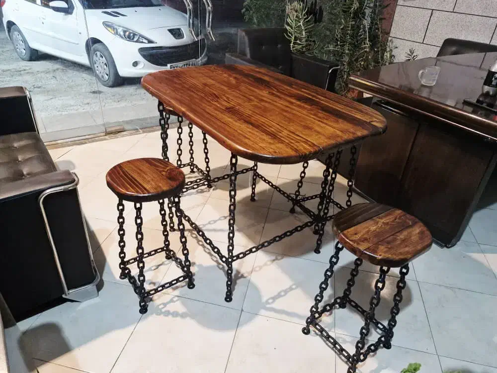 میز صندلی مدل زنجیری مدرن کافی شاپی باغ ویلا|کافیشاپ و رستوران|کوهسار (البرز), |دیوار