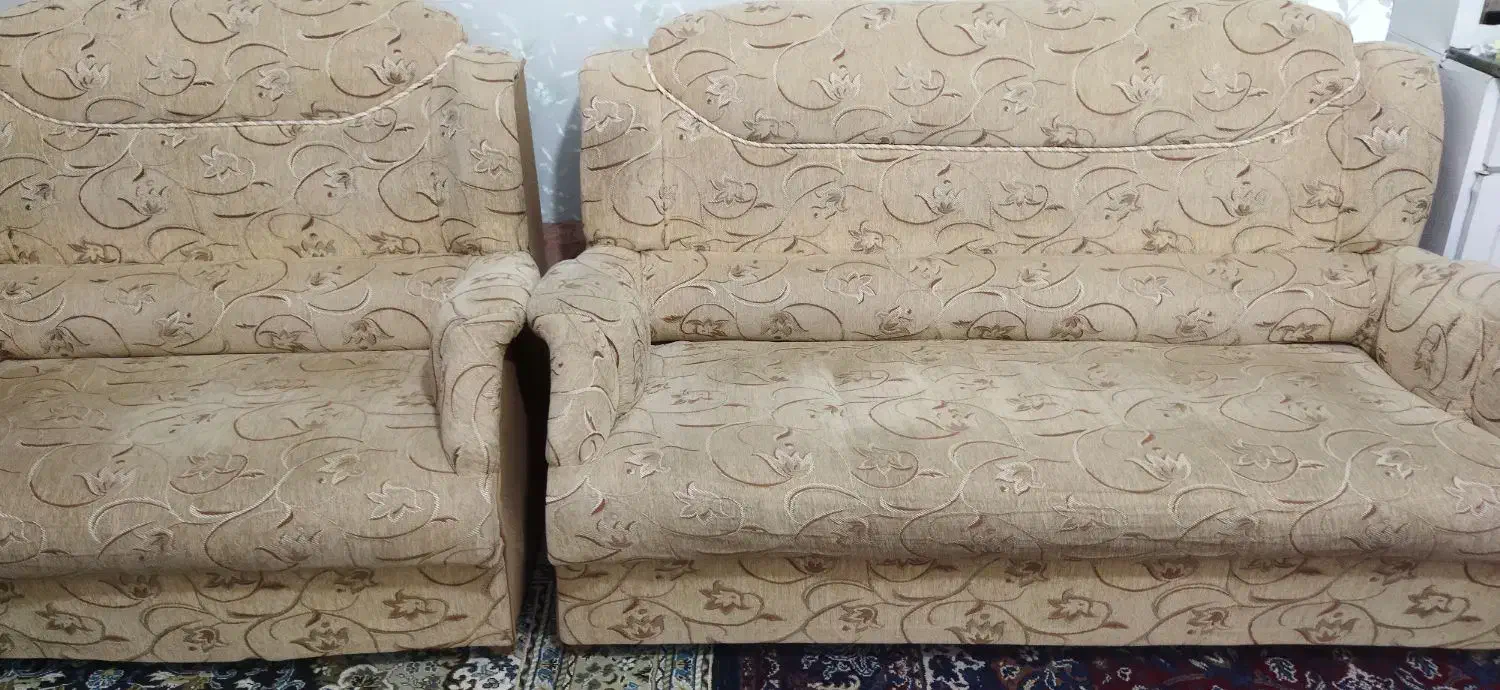 مبلمان راحتی هفت نفره کارکرده|مبلمان خانگی و میز عسلی|اهر, |دیوار