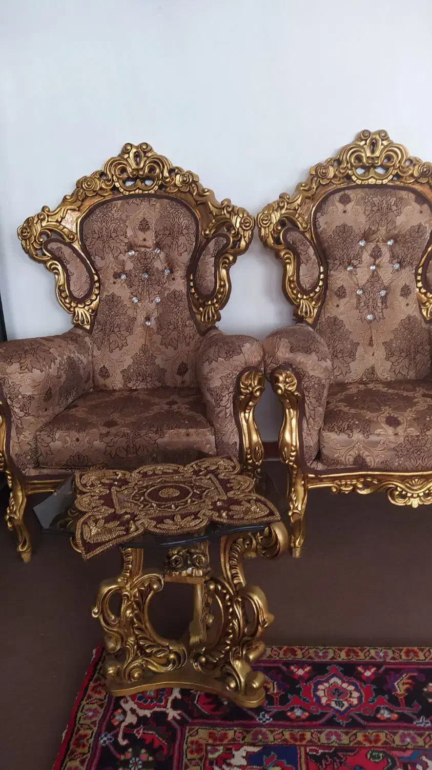 مبل سلطنتی 9نفره|مبلمان خانگی و میز عسلی|اهر, |دیوار